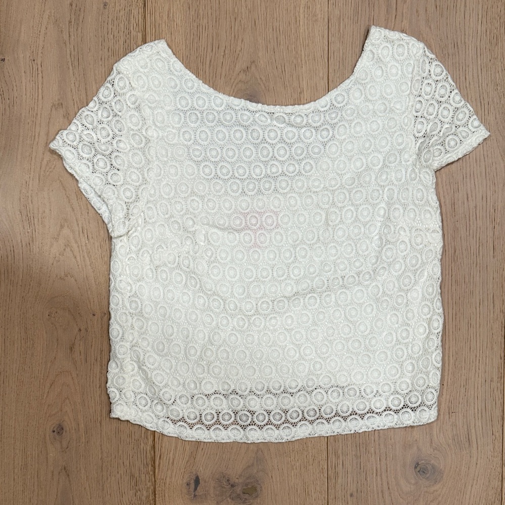Lilly Pulitzer Cream Lace Blouse